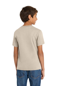 Port & Co Youth Core Cotton Tee - Light Sand Back