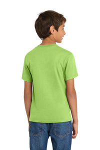Port & Co Youth Core Cotton Tee - Lime Back
