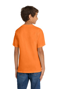 Port & Co Youth Core Cotton Tee - Neon Orange Back