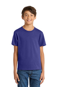 Port & Co Youth Core Cotton Tee - Purple