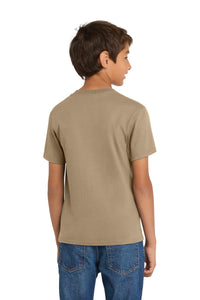 Port & Co Youth Core Cotton Tee - Sand Back