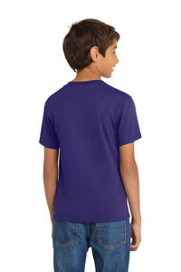 Port & Co Youth Core Cotton Tee - Team Purple Back
