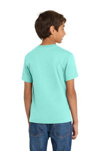 Port & Co Youth Core Cotton Tee - True Celadon Back