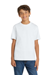 Port & Co Youth Core Cotton Tee - White