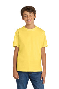 Port & Co Youth Core Cotton Tee - Yellow