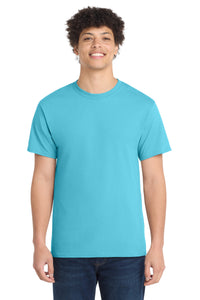 Port & Co Core Cotton Tee - Aquatic Blue