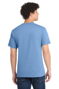 Port & Co Core Cotton Tee - Carolina Blue Back