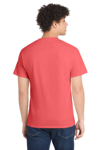 Port & Co Core Cotton Tee - Coral Back