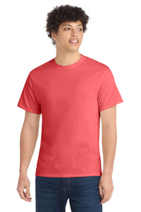 Port & Co Core Cotton Tee - Coral