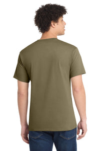 Port & Co Core Cotton Tee - Coyote Brown Back