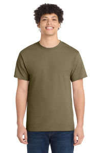 Port & Co Core Cotton Tee - Coyote Brown