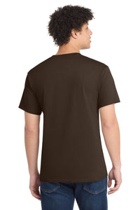 Port & Co Core Cotton Tee - Dark Chocolate Brown Back