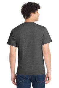 Port & Co Core Cotton Tee - Dark Heather Grey Back