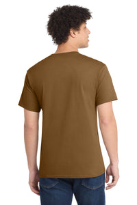 Port & Co Core Cotton Tee - Duck Brown Back