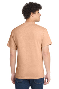 Port & Co Core Cotton Tee - Heathered Dusty Peach Back