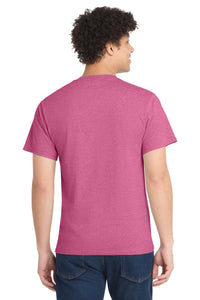 Port & Co Core Cotton Tee - Heather Sangria Back