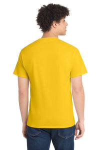 Port & Co Core Cotton Tee - Lemon Yellow Back