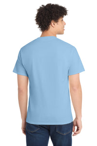 Port & Co Core Cotton Tee - Light Blue Back