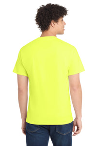 Port & Co Core Cotton Tee - Neon Yellow Back