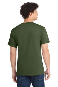 Port & Co Core Cotton Tee - Olive Back