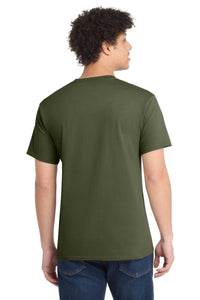 Port & Co Core Cotton Tee - Olive Drab Green Back