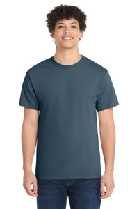 Port & Co Core Cotton Tee - Steel Blue