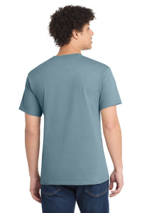 Port & Co Core Cotton Tee - Stonewashed Blue Back