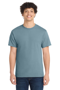 Port & Co Core Cotton Tee - Stonewashed Blue
