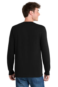 Port & Co Tall Long Sleeve Core Blend Tee - Jet Black Back