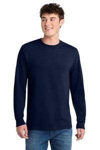 Port & Co Tall Long Sleeve Core Blend Tee - Navy