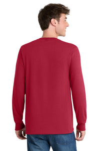 Port & Co Tall Long Sleeve Core Blend Tee - Red Back