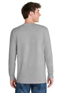 Port & Co Long Sleeve Core Blend Tee - Ash Back