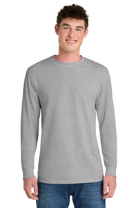 Port & Co Long Sleeve Core Blend Tee - Ash