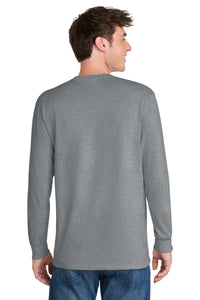 Port & Co Long Sleeve Core Blend Tee - Athletic Heather Back