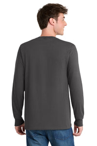 Port & Co Long Sleeve Core Blend Tee - Charcoal Back