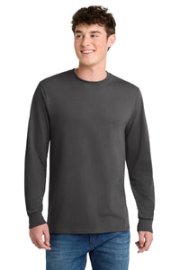 Port & Co Long Sleeve Core Blend Tee - Charcoal