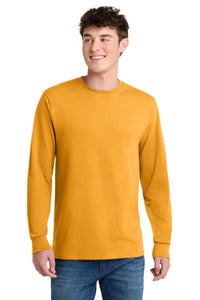 Port & Co Long Sleeve Core Blend Tee - Gold