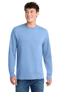 Port & Co Long Sleeve Core Blend Tee - Light Blue