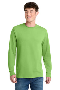Port & Co Long Sleeve Core Blend Tee - Lime