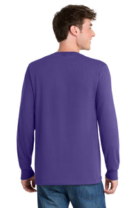 Port & Co Long Sleeve Core Blend Tee - Purple Back
