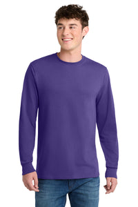 Port & Co Long Sleeve Core Blend Tee - Purple