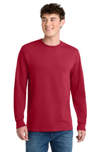 Port & Co Long Sleeve Core Blend Tee - Red