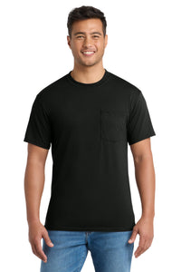 Port & Co Tall Core Blend Pocket Tee - Jet Black