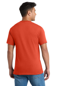 Port & Co Tall Core Blend Pocket Tee - Orange Back