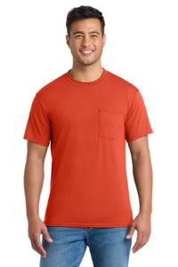 Port & Co Tall Core Blend Pocket Tee - Orange
