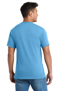 Port & Co Core Blend Pocket Tee - Aquatic Blue Back