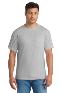 Port & Co Core Blend Pocket Tee - Ash