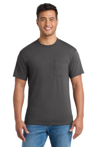 Port & Co Core Blend Pocket Tee - Charcoal