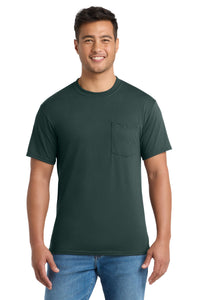 Port & Co Core Blend Pocket Tee - Dark Green