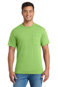 Port & Co Core Blend Pocket Tee - Lime